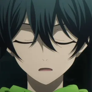 🕸 7046ba48 动漫, 角色, 肖像, 青少年, 绿色 telegram sticker