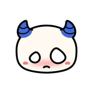 😔 155ddacb 可爱, 卡哇伊, 恶魔, 鬼, 卡通, 贴纸 telegram sticker
