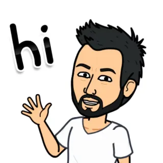 🖐 e8903f7c hi 你好, 问候, 挥手, 卡通, 头像, Bitmoji whatsapp sticker