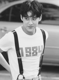 ✖️ a787f73e 1984 homem, suspensórios, adolescente, moda, preto e branco, 1984 telegram sticker