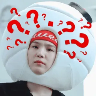 🤔 45d154b1 question marks, confused, doubt, puzzled, curious, person, headwear telegram sticker