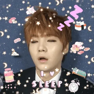 😴 9e22f2e2 I <3 SLEEP sleep, cute, stars, zzz, relaxing, night telegram sticker