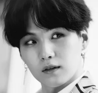 🌑 db5e3d43 Suga K-pop, Min Yoongi, BTS, zanger, idool, portret telegram sticker
