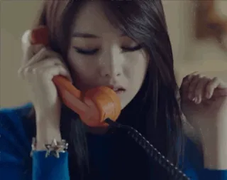 🌸 022e20cf ผู้หญิง, โทรศัพท์, โทร, เกาหลี, เอเชีย, ผู้หญิง telegram sticker