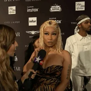 🍣 4fd198ae Nicki Minaj instax
STELLA
ARTOIS
Cevenne
FURFILM
ESTEE LAUDER
infor
tax
TH
AR
ER
GENT
FAR
EST
ACO знаменитость, женщина, интервью, событие, микрофон, портрет, мода whatsapp sticker