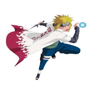 💣 98a1d895 Minato Namikaze Naruto Anime, Naruto, Minato, Personaggio, Capelli Gialli, Rasengan telegram sticker