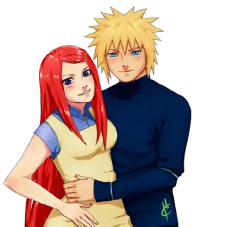 👫 ea89b3ad Minato Naruto Anime, Coppia, Naruto, Minato, Kushina, Amore, Romance telegram sticker