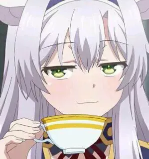 🙈 10e64f0b Anime, Dziewczyna, Herbata, Postać, Słodkie, Kawaii telegram sticker