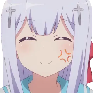 🙈 e0bbbb8b anime, dziewczyna, zła, słodka, naklejka telegram sticker