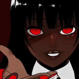 😈 1c1380c9 Yumeko Jabami Kakegurui อนิเมะ, มังงะ, ตาสีแดง, การพนัน, ชุดนักเรียน, ผิวสีเข้ม whatsapp sticker