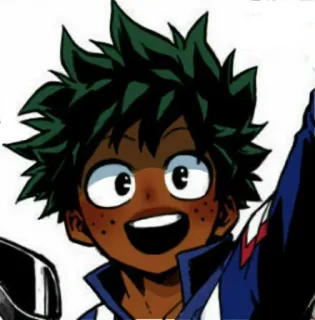 👋 434c59f2 Izuku Midoriya My Hero Academia อนิเมะ, มายฮีโร่ อคาเดเมีย, อิซึคุ มิโดริยะ, เดกุ, ตัวละคร, แฟนอาร์ต whatsapp sticker