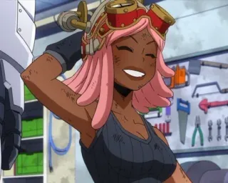 😅 ad1f287b Mei Hatsume My Hero Academia อนิเมะ, เมย์ ฮัตสึเมะ, มายฮีโร่ อคาเดเมีย, นักประดิษฐ์, วิศวกร, แว่นตา whatsapp sticker