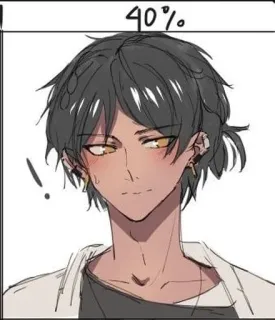 😅 e57e7155 40% สไตล์อนิเมะ, ตัวละครชาย, บุคคล, ภาพประกอบ whatsapp sticker