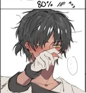 😅 f7240a92 80% อนิเมะ, ร้องไห้, เศร้า, มังงะ, อารมณ์, งานศิลปะ whatsapp sticker