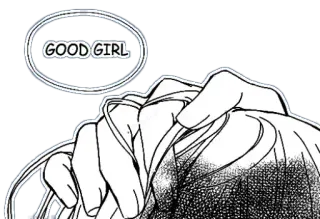 ☺ 1ccc1fbc GOOD GIRL ข้อความ, เด็กดี, ผม, มือ whatsapp sticker