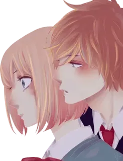 😏 fcd81dff อนิเมะ, คู่รัก, โรแมนติก, การ์ตูน, ตัวละคร whatsapp sticker