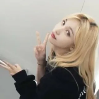 😮‍💨 8a69b243 orang, wanita, simbol perdamaian, potret telegram sticker