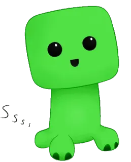 😬 4288a57a Creeper Minecraft 크리퍼, 마인크래프트, 비디오 게임, 귀여운, 초록색, 괴물 telegram sticker