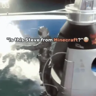 😮 455529db Steve Minecraft Is this Steve from Minecraft?? ビデオゲーム, マインクラフト, スティーブ, 質問 telegram sticker