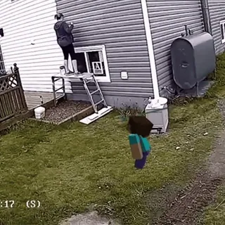 😂 63271501 Steve Minecraft ビデオゲーム, マインクラフト, ブロック, ボクセル, キャラクター telegram sticker