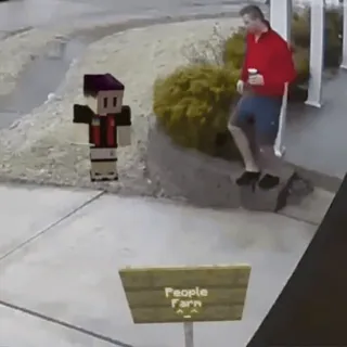 🤭 e30875e2 People Farm マインクラフト, 農場, 人々, ゲーム, 建物 telegram sticker