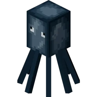 🎣 6515f766 Minecraft kałamarnica, minecraft, gra, zwierzę, mob telegram sticker