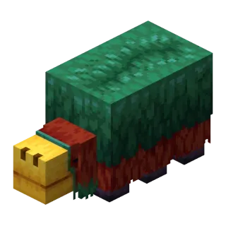 🐽 90954dd4 Minecraft gra wideo, minecraft, żółw, mob, blok telegram sticker