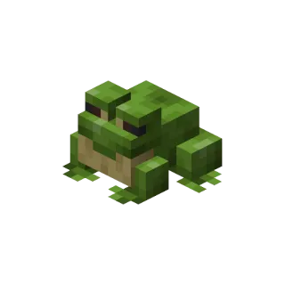 🐸 f83a0e0e Minecraft żaba, minecraft, zwierzę, gra, pikselowy telegram sticker