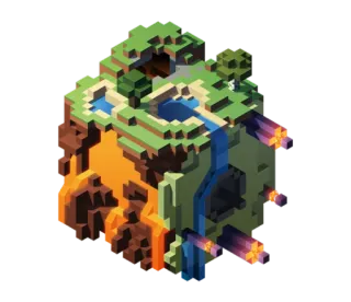 📦 1671c136 minecraft, świat, kostka, krajobraz, teren whatsapp sticker