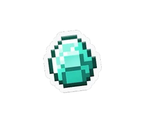 💎 99f0469c diament, minecraft, klejnot, błyszczący, wartościowy whatsapp sticker