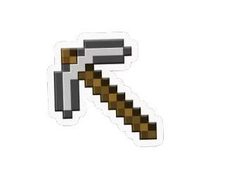 ⛏ 9fa94f37 Minecraft kilof, minecraft, narzędzie, gra, górnictwo whatsapp sticker