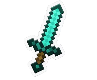 🗡 e86a3281 Minecraft minecraft, miecz, diament, gra whatsapp sticker