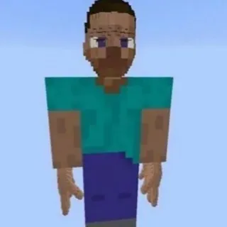 🧍‍♂ 4c93cde9 Steve Minecraft Minecraft, สตีฟ, ตัวละครวิดีโอเกม, บล็อก, พิกเซล whatsapp sticker