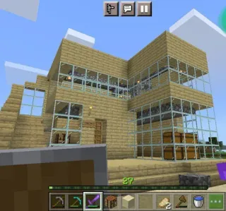 🏠 507f9698 Minecraft วิดีโอเกม, แซนด์บ็อกซ์, การสร้าง, Minecraft, เกม, โลกเสมือนจริง whatsapp sticker