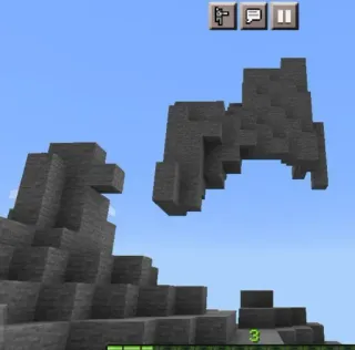 ✨ c57eb45c Minecraft Minecraft, เกม, voxel, บล็อก, ภูเขา whatsapp sticker