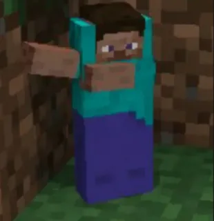 🙌 f2df71ab Steve Minecraft มายคราฟ, สตีฟ, วิดีโอเกม, พิกเซล, ตัวละคร, เกม whatsapp sticker