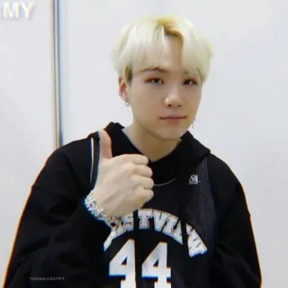🦔 4259285c Suga Suga, Min Yoongi, BTS, K-pop, chanteur telegram sticker