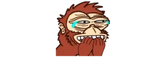 ☘ e67b35c4 khỉ, khóc, cười, meme, hài hước, buồn, hoạt hình telegram sticker
