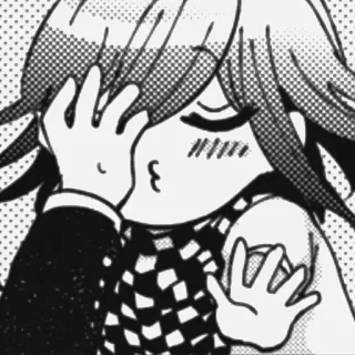 🏁 53a2ad52 Kokichi Oma Danganronpa V3: Killing Harmony 애니메이션, 만화, 단간론파, 오마 코키치, 캐릭터, 흑백 telegram sticker