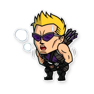 😥 22937812 Hawkeye Hawkeye, Marvel, Superhero, Pemanah, Komik whatsapp sticker