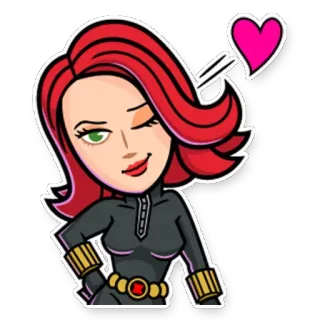😍 d737036c Black Widow Black Widow, Marvel, Superhero, Kartun, Komik, Hati whatsapp sticker
