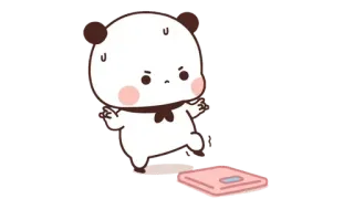 🍩 1bdfff4a Панда, Мультфильм, Милый, Весы, Встревоженный, Медведь telegram sticker