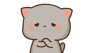 🍩 7b17e526 кот, милый, грустный, животное, наклейка telegram sticker