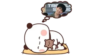 🍩 8254b923 TREASURE Панда, Спит, Сон, Kpop, Сокровище, Знаменитость telegram sticker