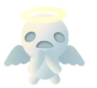 🙏 c120baf4 anioł, aureola, kreskówka, uroczy telegram sticker