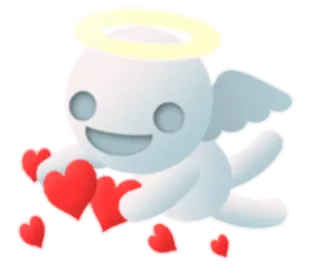 😍 dd79c144 anioł, serca, miłość, słodki, kawaii telegram sticker