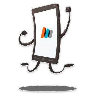 👊 40396b47 phone, celebrating, dancing, mobile, character, cartoon telegram sticker