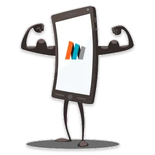 💪 4d0a501a mobile, strong, technology, phone, arms, digital telegram sticker