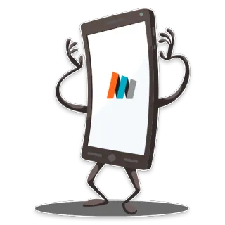 😬 c99b0cea phone, cartoon, mobile, technology, character telegram sticker