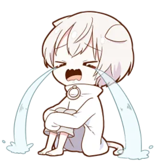 😭 af582a53 anime, cute, crying, sad, tears, kawaii whatsapp sticker